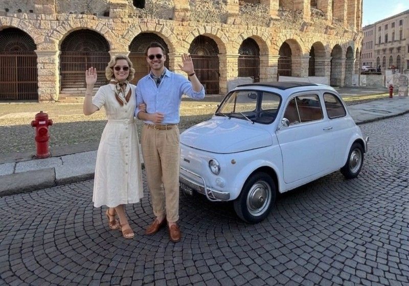 Geführte Tour durch Verona in einem restaurierten Fiat 500 Oldtimer